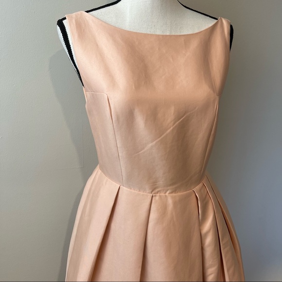 Elliatt Evergreen Blush Pink Sleeveless Tea Length Pleated Formal Dress … - Picture 7 of 10